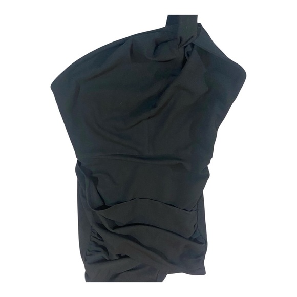 Elliatt Victoria Bodycon One Shoulder Mini Dress Asymmetrical Hem in Black Small - Picture 3 of 5